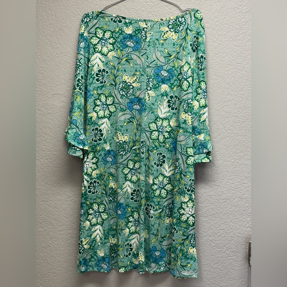 Ruby Rd. Green and White Patterned floral dress. … - image 2